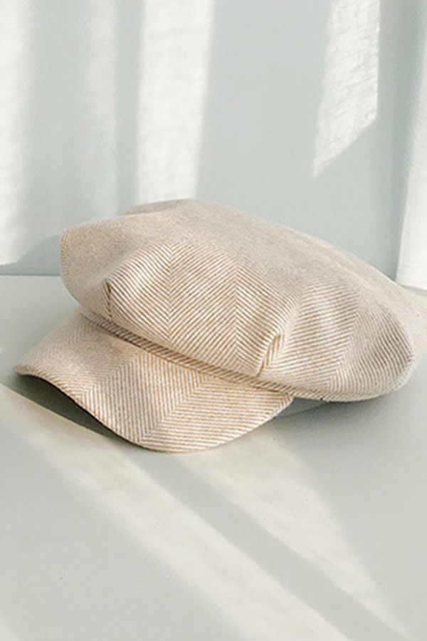 번쩍헤링본 체크 겨울 여성 헌팅캡 모자  (5color)