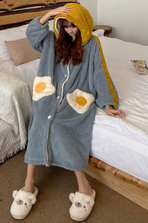 에그후라이포켓 2VER 원피스 투피스 여성 수면잠옷세트